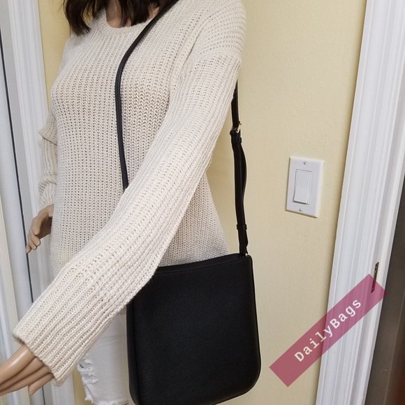 NWT KATE SPADE TOP ZIP CROSSBODY LEILA BLACK WKR00454 100% AUTHENTIC - Picture 9 of 11